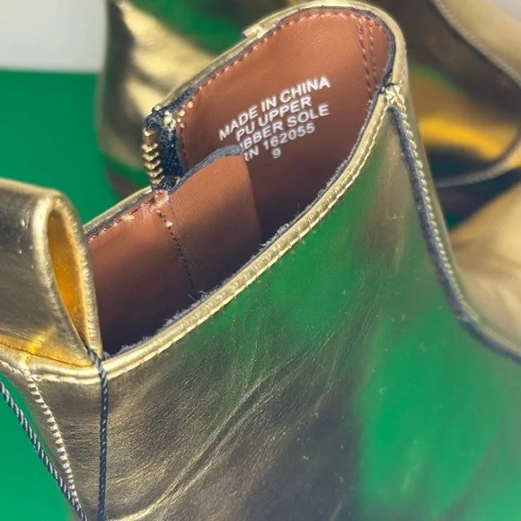 Straight to Hell Gold Ankle Boots - Picture 5 of 6